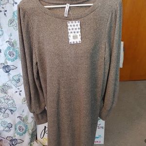 Gray knee length Piphany Wollman dress